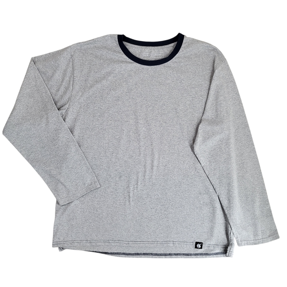 The White Company London X Qatar Airways Men's Luxury Pajama Top Grey Large